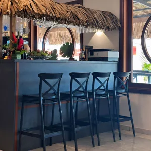 Détail garniture cocktail boisson de luxe Bora Bora