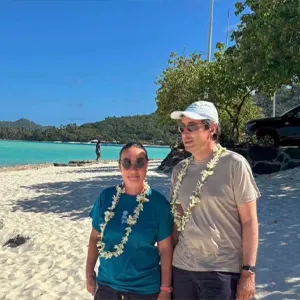 Colorful tropical fish and marine life in Bora Bora lagoon