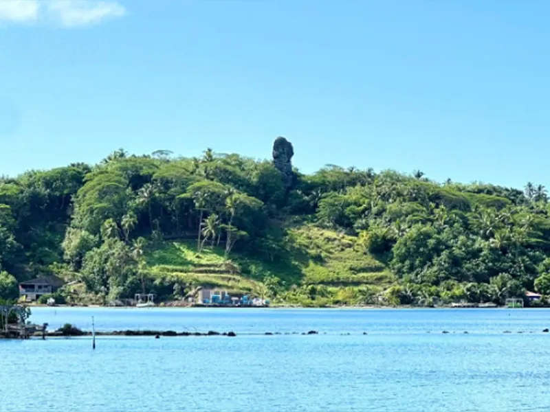 Ancient settlement ruins at Point Raihiti Anau Bora Bora linked to legend of Hiro and Polynesian history